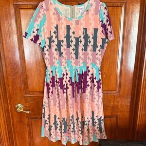 LuLaRoe Pastel Geometric Dress